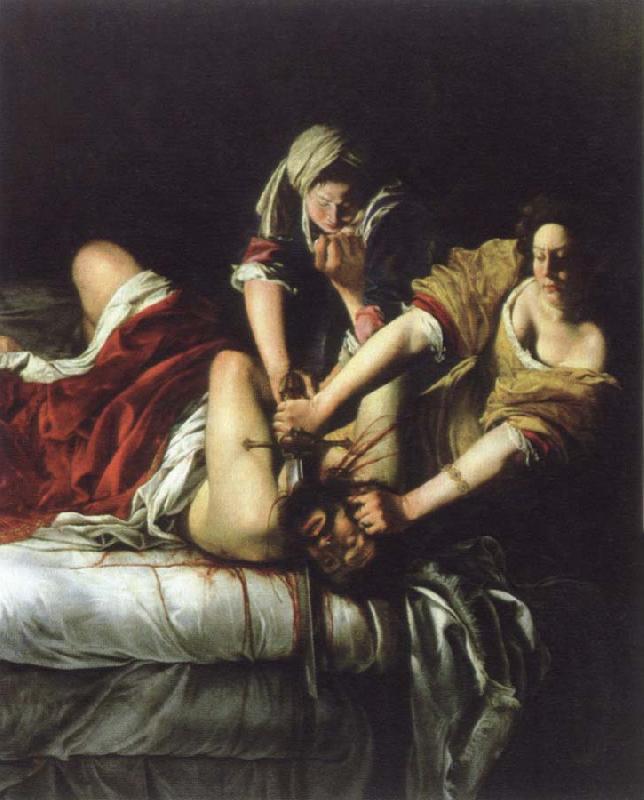 Artemisia  Gentileschi judith beheading holofernes France oil painting art